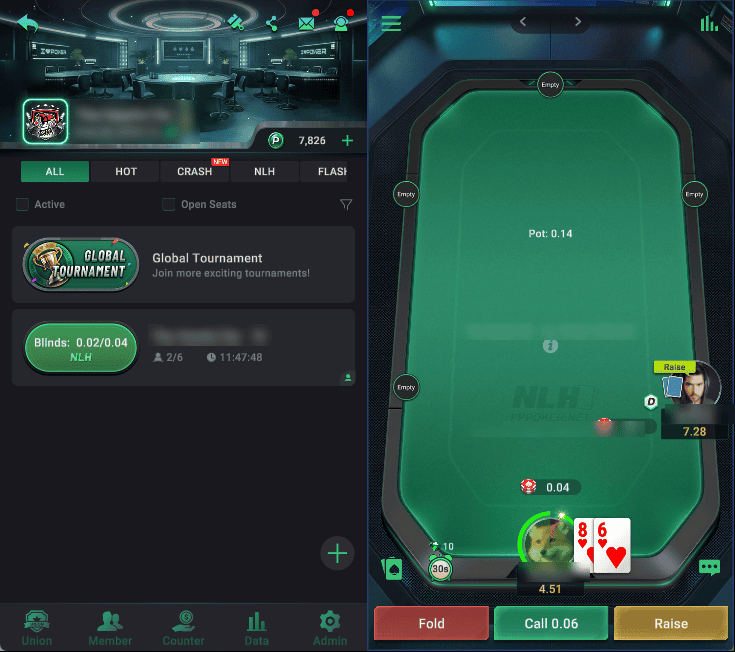 New PPPoker desktop client: all tables and the lobby in one window